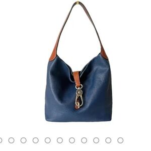 Dooney & Bourke Navy and Tan Shoulder Bag